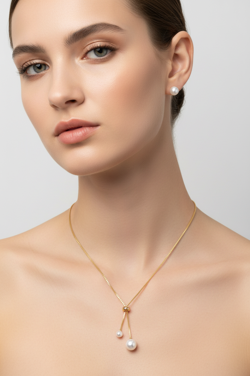 PEARL TIE NECKLACE