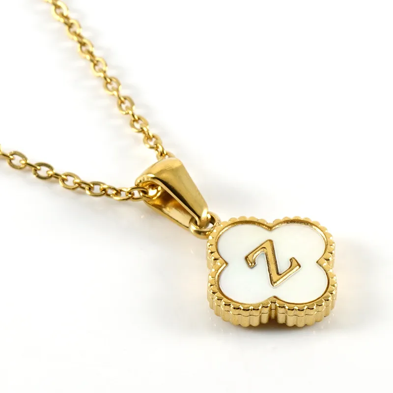 MAIRA Clover Initial Necklace