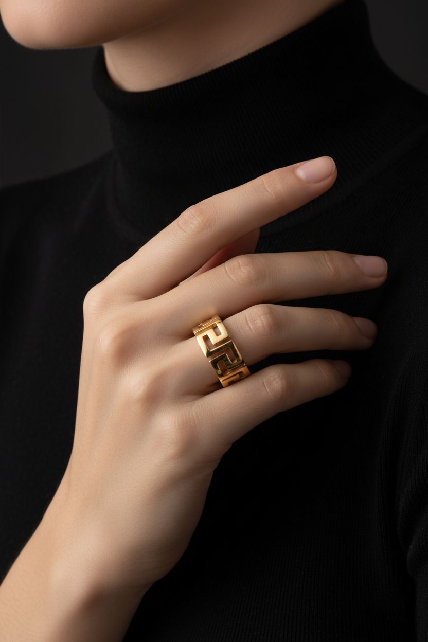 MAZEY GEOMETRIC RING