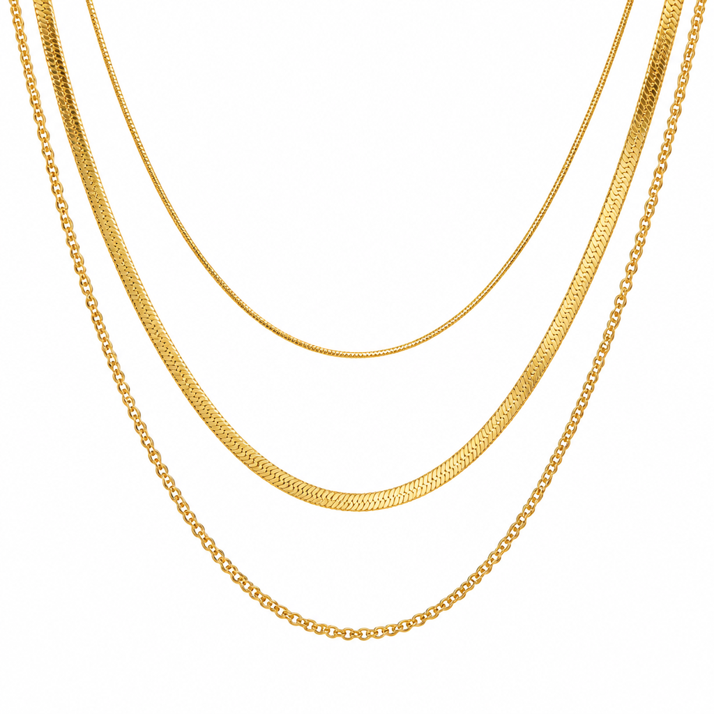 Triple Layered Herringbone Snakechain